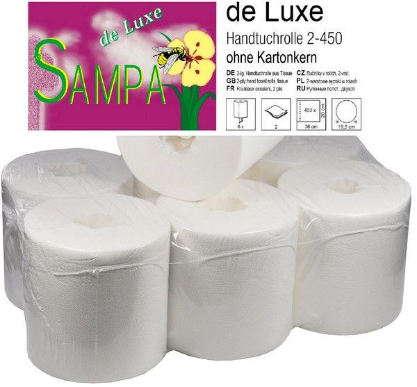 Papierwischtücher Midi, Zellstoff, 2-lagig, 20 x 36 cm, Rolle 450 Blatt